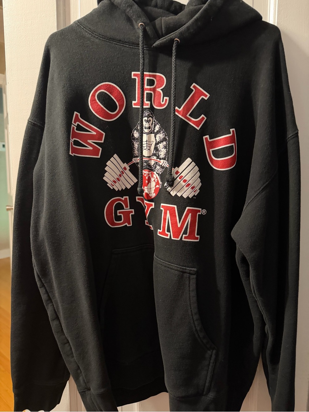Black World Gym Hoodie XL